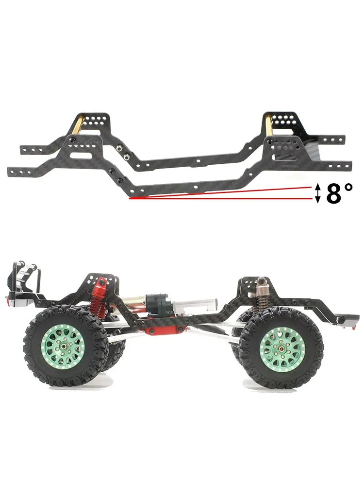 TRX4M LCG zestaw podwozia z włókna węglowego rama szyna dźwigowa dla TRX4M 1/18 gąsienica RC części zamienne do samochodów akcesoria