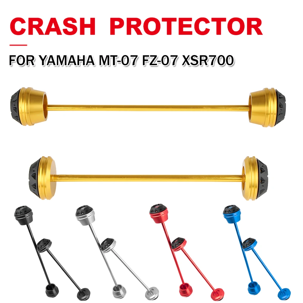 Motorcycle Front Rear Wheel Axle Fork For Yamaha FZ07 MT07 XSR700 Tracer 700 2014-2020 Moto Slider Cap Crash Protector Accessory