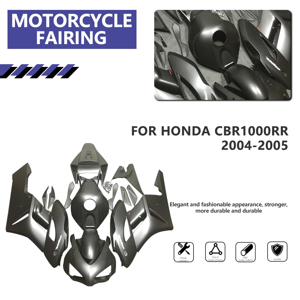 Motorcycle Full Fairing Kit for Honda CBR1000RR CBR 1000 RR 2004 2005 ABS Injection Bodywork Cowl Matte Vintage Lead