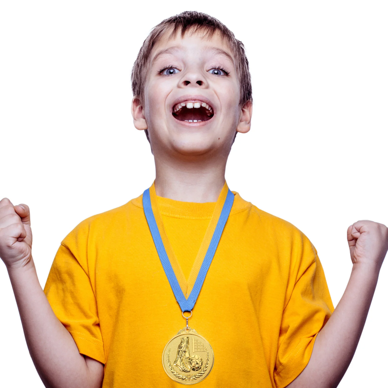 3 قطعة سبائك الزنك الميداليات الذهبية كرة القدم جوائز كرة القدم الفائزين الكأس جائزة رياضية المنافسة مكافأة ميداليات الكأس #4