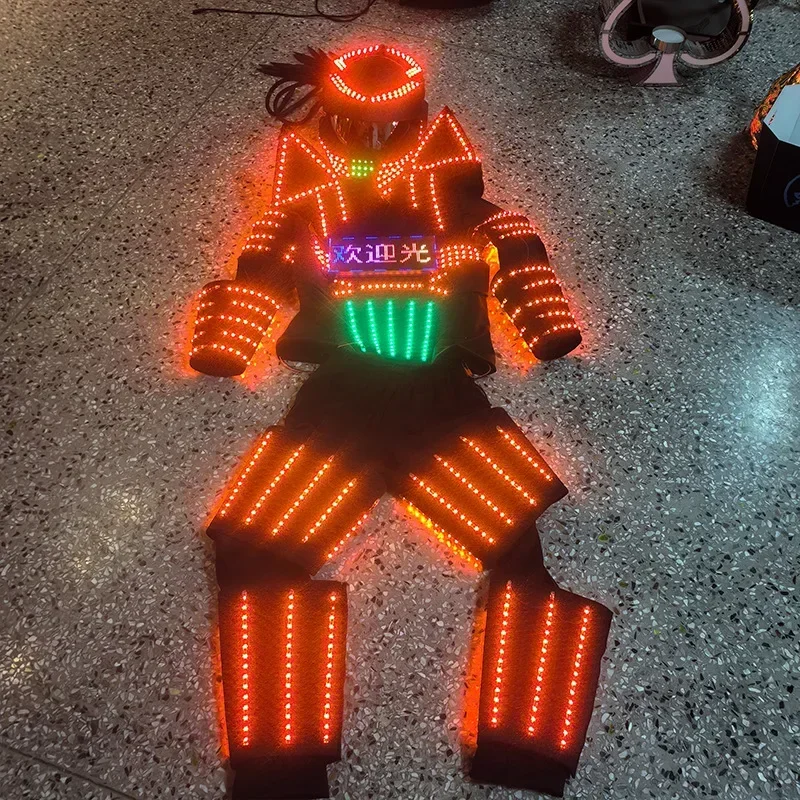 Bar luminous clothing, stage performance clothing, wine luminous props, wine atmosphere clothing, editing LED program
