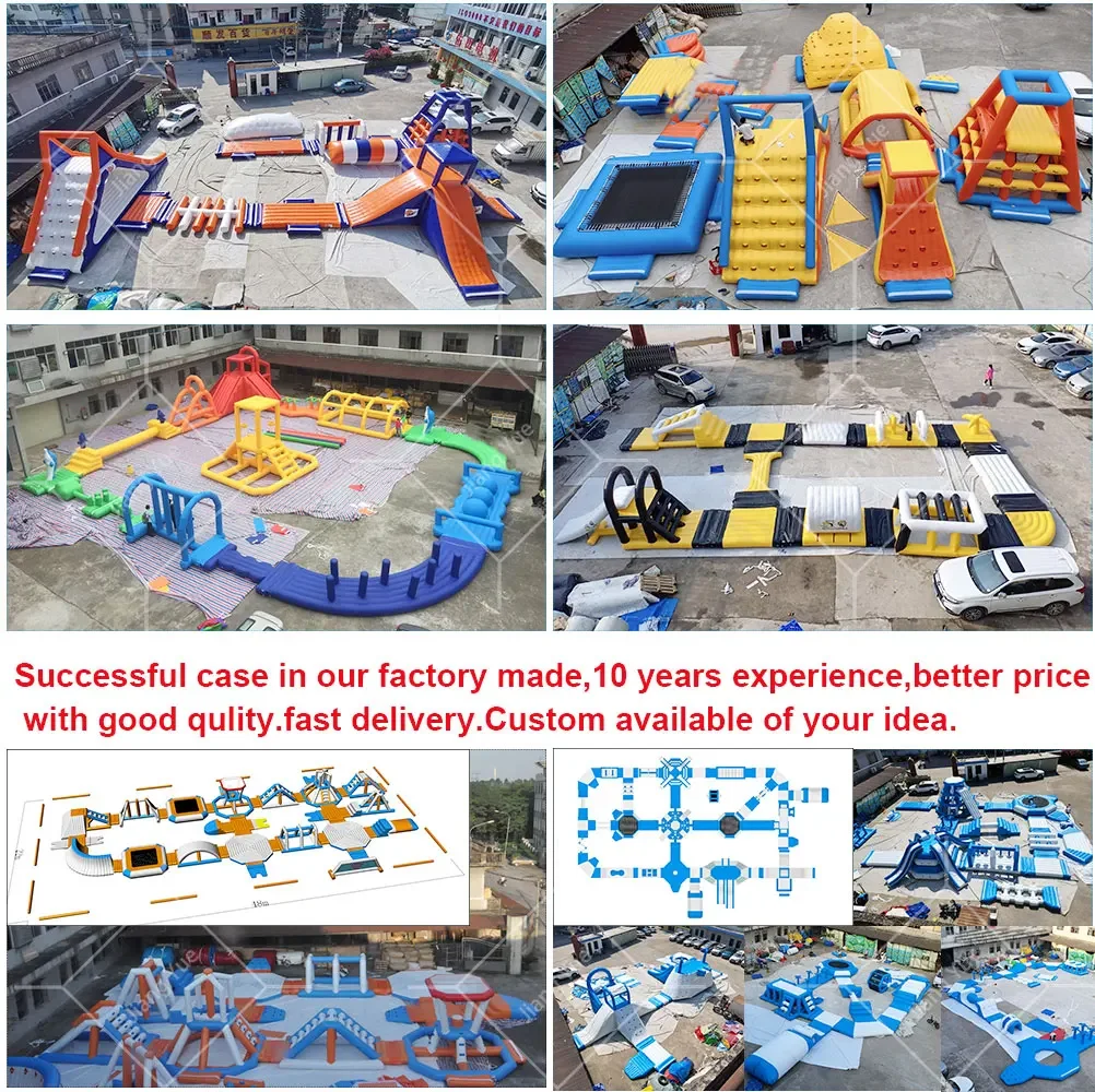 Adults Sport Aqua Water Fun Park Game Inflatable Floating Aqua Park for Lake