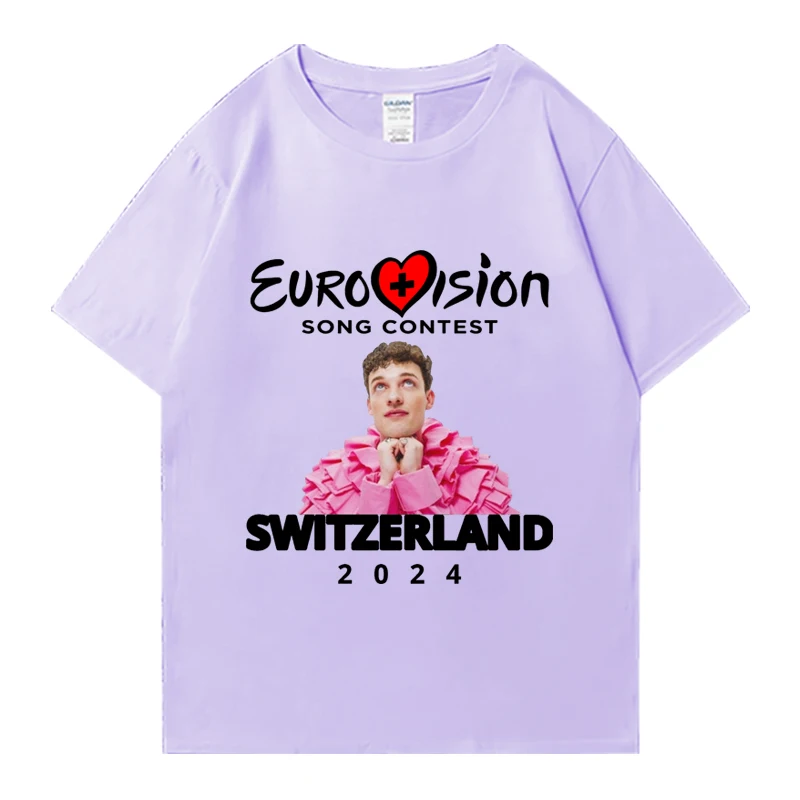 Hot sale Eurovision 2024 Event Nemo Mettler print T shirt Men Women Hip Hop oversized streetwear Unisex short sleeve T-shirts