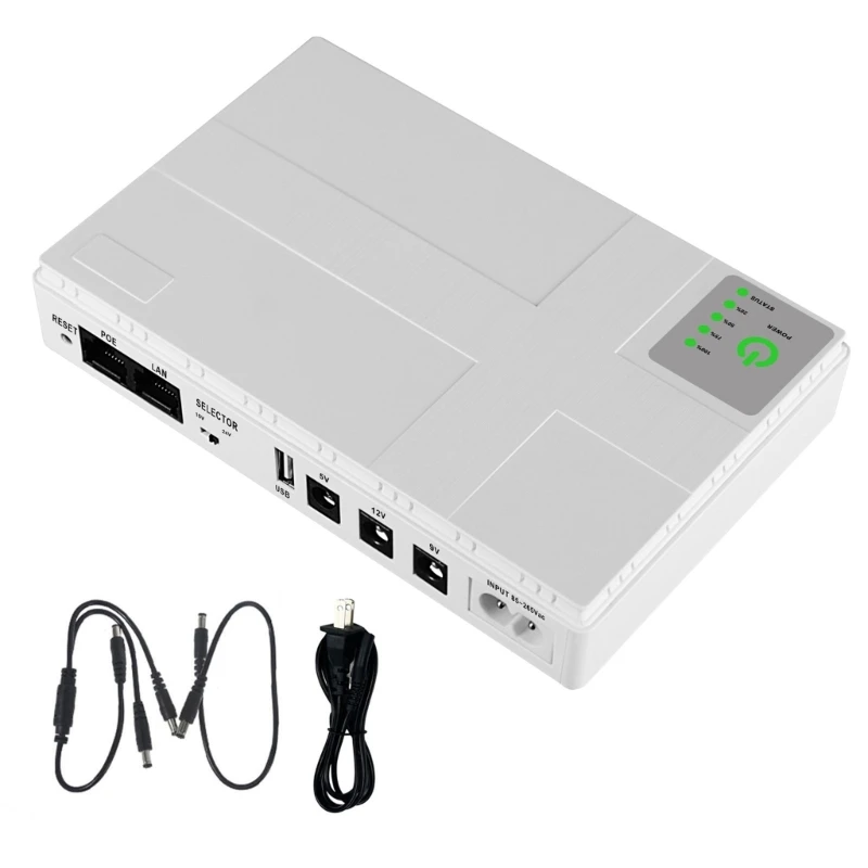 Universal 10400mAh USB 5V 9V 12V 2A Uninterruptible Power Supply UPS Backup for WiFi Router Webcam Camera