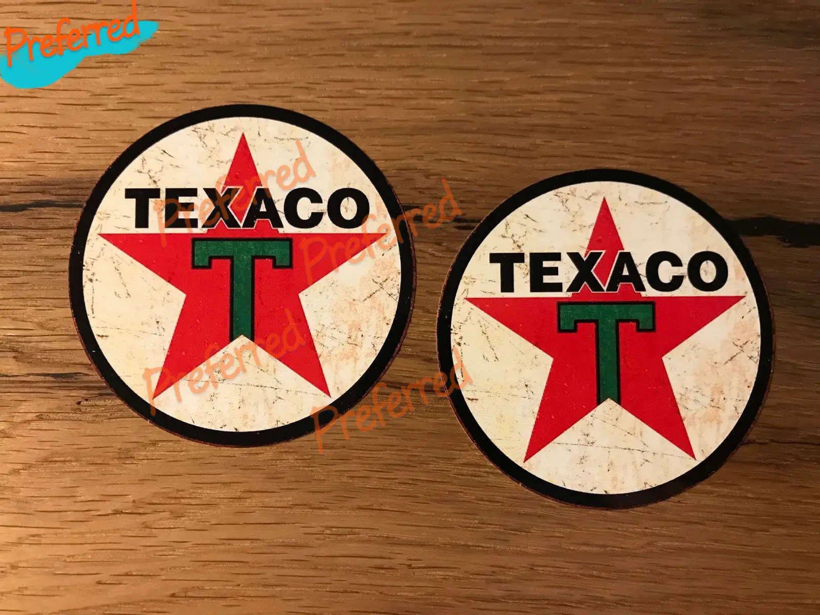 2x High Quality Decal Retro Oldschool Racing Sticker for TEXACO TP 76 Gulf ESSO Old School Vintage Hot Rod OIL GAS GASOLINE V8