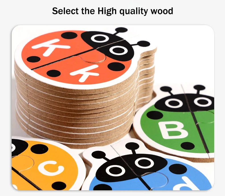 Alphabet-Lernpuzzle-Spielzeug, passendes Buchstabenspiel, Montessori-Lernspielzeug aus Holz für Kleinkinder, Aktivitäten im Vorschulalter – Detail 10