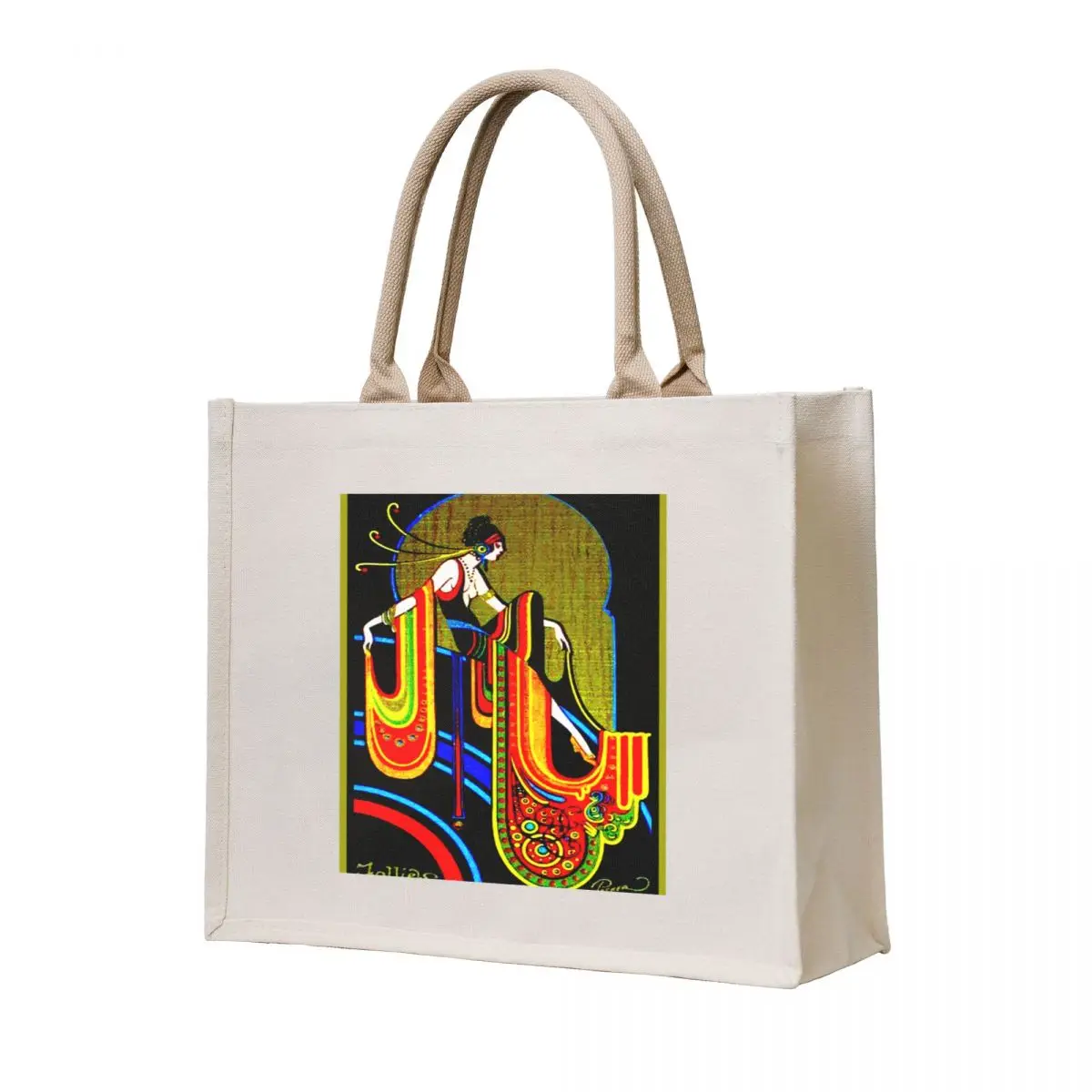 

FLAPPER : Vintage 1920 Art Deco Beautiful Print Tote Bag canvas tote handbag Woman shopper bag Lady bag