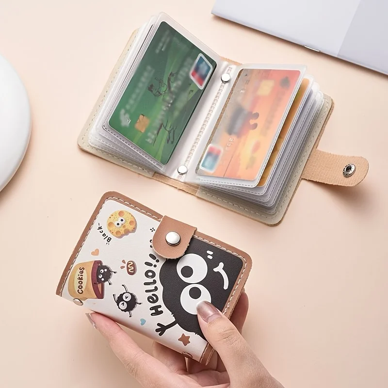 New Cookie Coal Ball Cartoon Wallet, Cute & Stylish Card Holder, Large Capacity Multi-Slot Ultra-Thin Mini Wallet