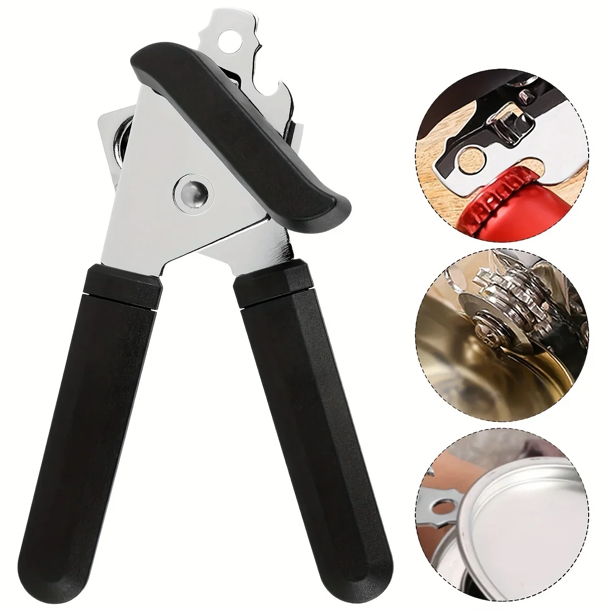 Professional Tin Manual Can Opener Multifunctional Stainless Steel Beer Grip Opener Side Cut Cans Bottle Opener Kitchen Gadgets