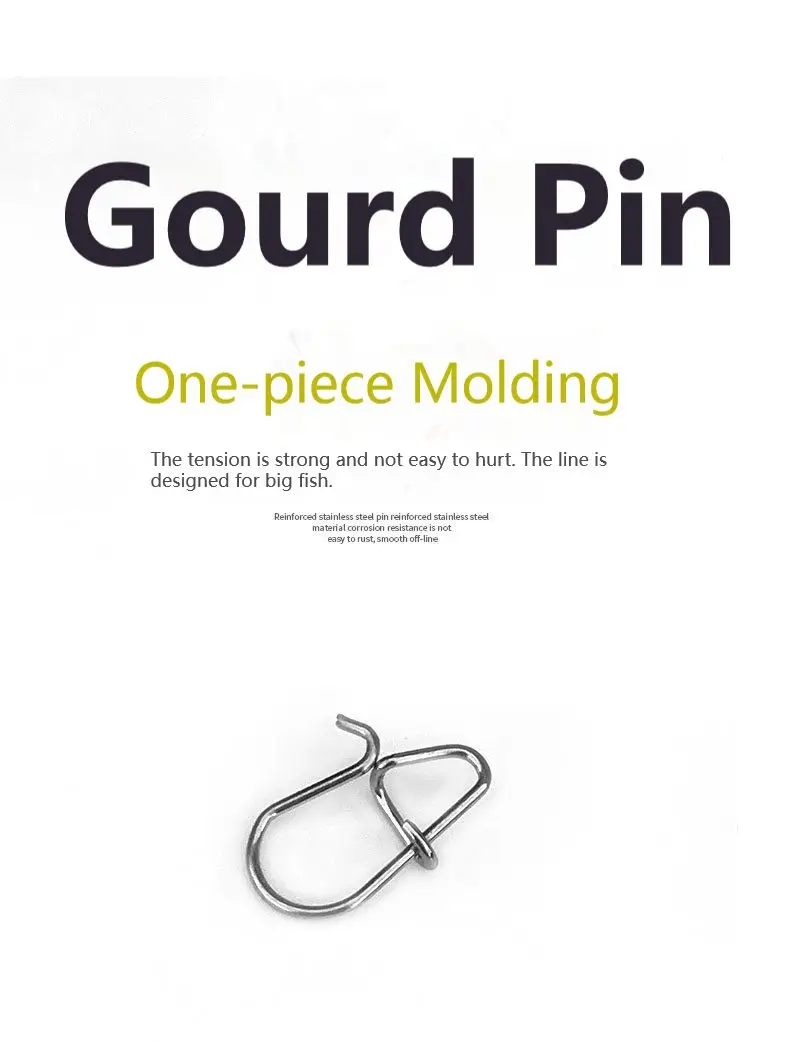 50 Stück-100 Stück 00 # -3 # Angeln Schöne Haken Snap Pin 304 Edelstahl Angeln Barrel Wirbel Köder Stecker Zubehör Pesca – Detail 6