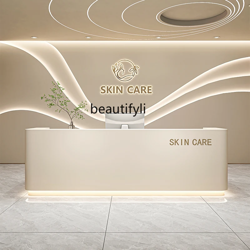 Beauty salon checkout page Medical beauty clinic Reception desk Skin management center Service desk Company front desk Simple