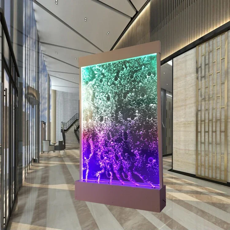 

Waterfall panel light dynamic bubble wall screen splicing bubble wall water board fish tank decoration office