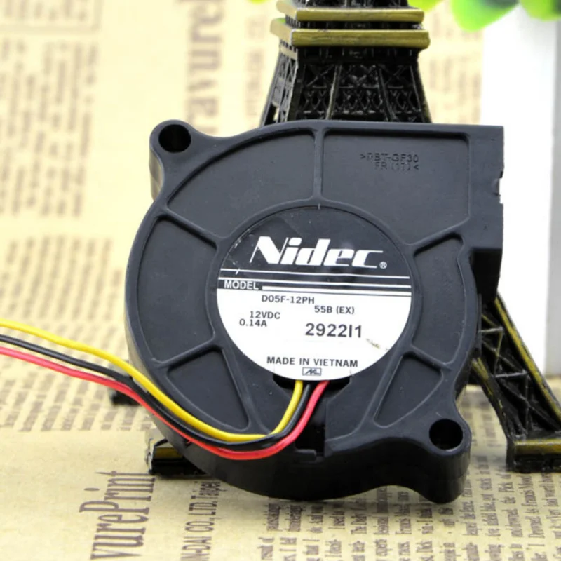 d 1PCS For Nidec D05F-12PH 41B | 50×50×15mm 12V 0.17A 5CM Mute Turbo Blower Axial Fan
