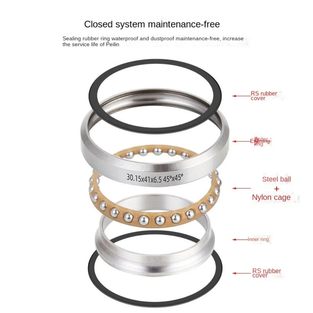 General Bike Headset Bearing Wear Resistance Steering Bearings Bike Repair Parts Cycling Waterproof Bicycle Headset Bearing