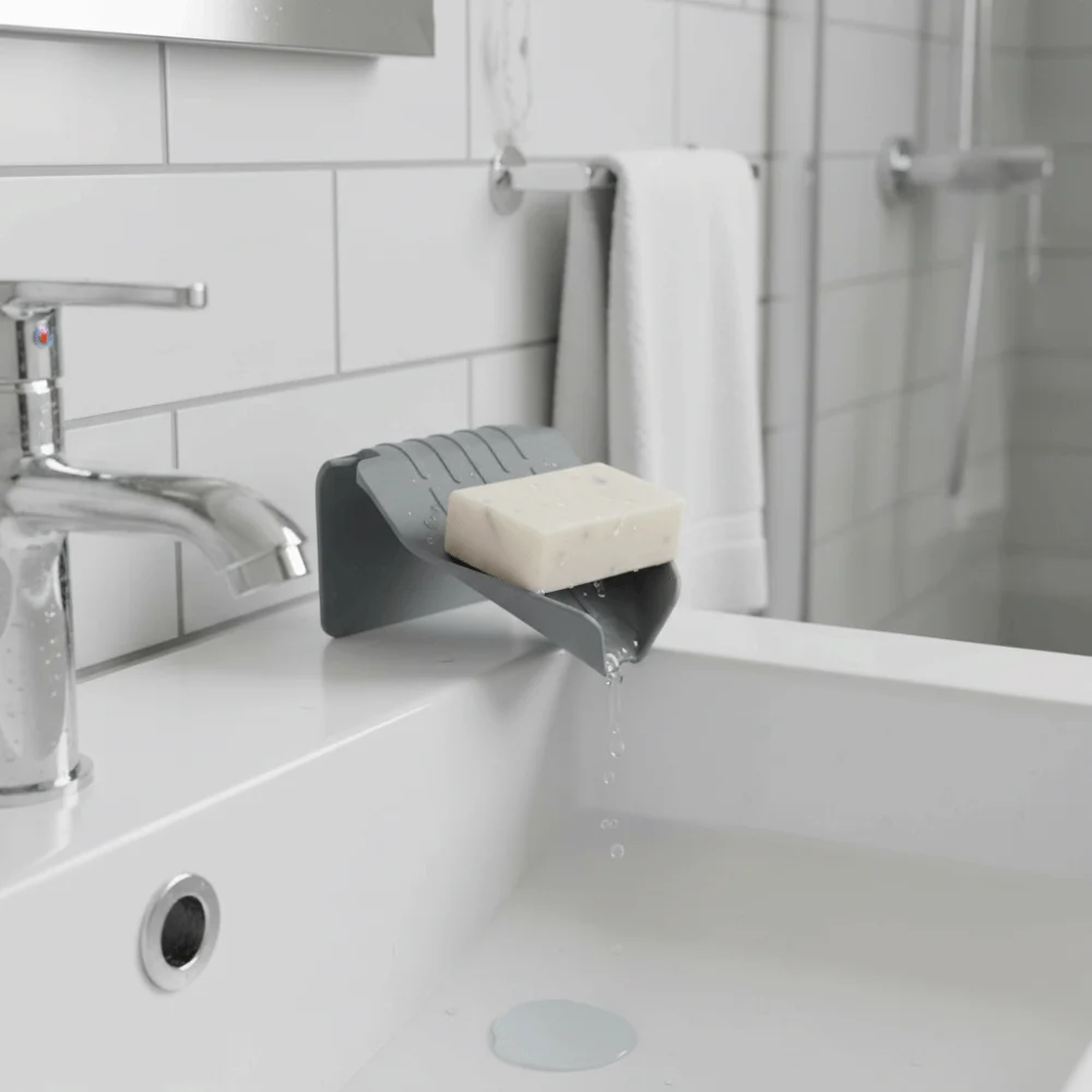 

Without Installation Portable Bathroom Cleaning Tool No Drilling Required Drain Water Automatic Draining Soap Dish