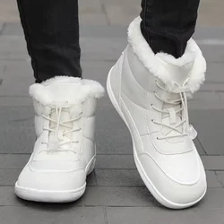 Women's wide toe barefoot snow boots plus velvet warm high-top cotton shoes for women outdoor warm casual shoes