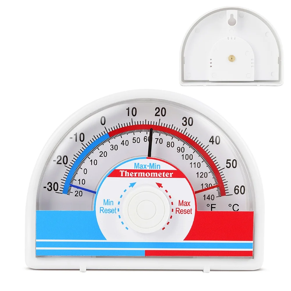 Mechanical Thermometer Max Min Thermometer For Daily Weather Logging Wide Temperature Range Precise Climate Monitoring