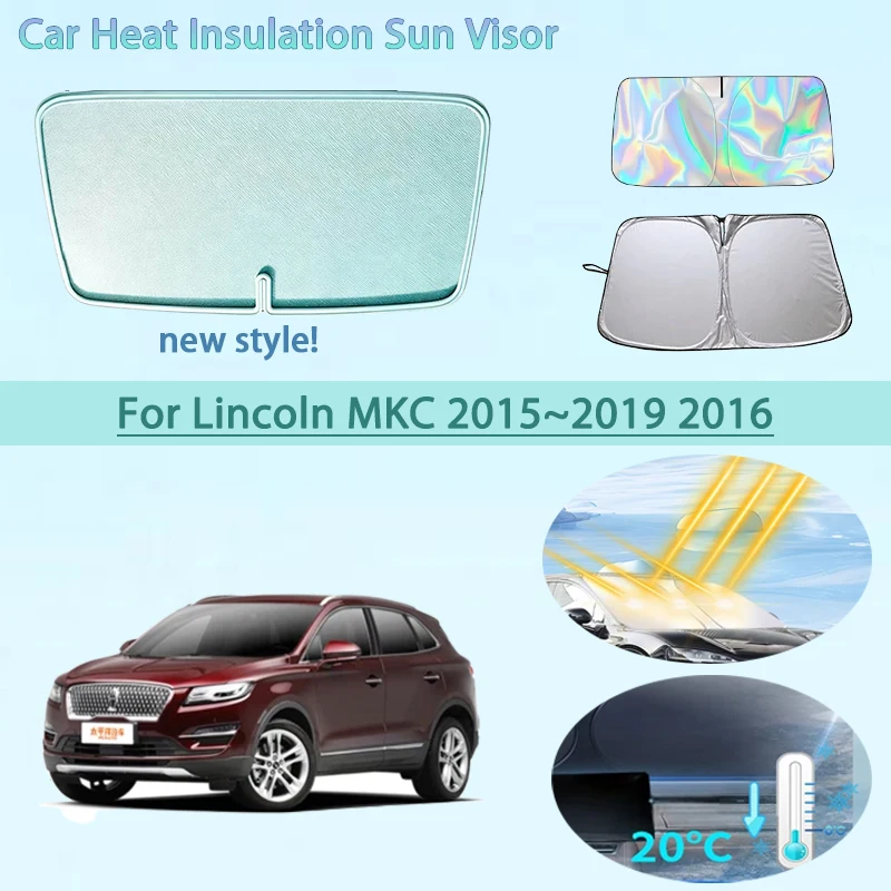 

Car Front Windshield Sunshade Heat Insulation Sun Visor Colling Auto Accessories For Lincoln MKC 2015~2019 2016 Foldable Summer