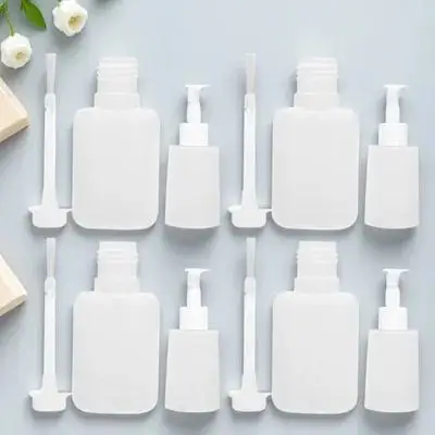 22pcs Empty Nail Polish Bottles with Screw Caps – Reusable Lightweight Plastic Jars for DIY Nail Gel, Top Coat & Travel