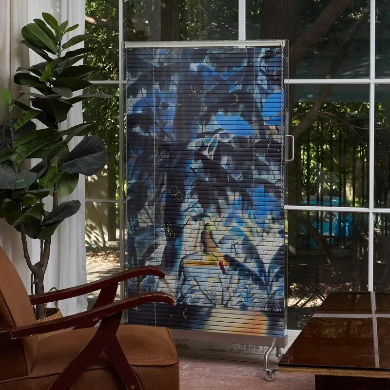 Oasis illustration creative entrance screen, acrylic air screen decoration