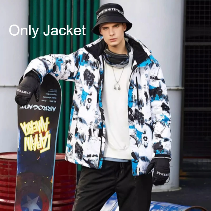 

2025Men's New Ski Jacket Snowboard Coat Down Filled Windproof Waterproof -30℃ Extreme Cold Thick Insulated Warm Outerwear Sports
