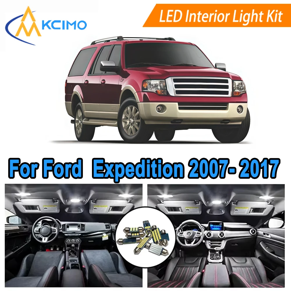 

​​Interior Light Bulb Replacement For Ford Expedition 2007-2017 Bright LED Dome Light Bulb Kit Map Dome Door Courtesy​