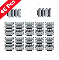 Nueva cuchilla de acero inoxidable genuina, afeitadora de seguridad afilada de 3 capas, reemplazo de cuchilla manual Gillette Mach 3