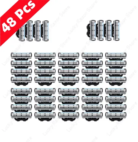 새로운 스테인리스 스틸 날, 날카로운 3중 안전 면도기 (질레트 마하 3 수동 면도날 교체용 리필 날) 새로운 스테인리스 스틸 날, 날카로운 3중 안전 면도기 (질레트 마하 3 수동 면도날 교체용 리필 날)