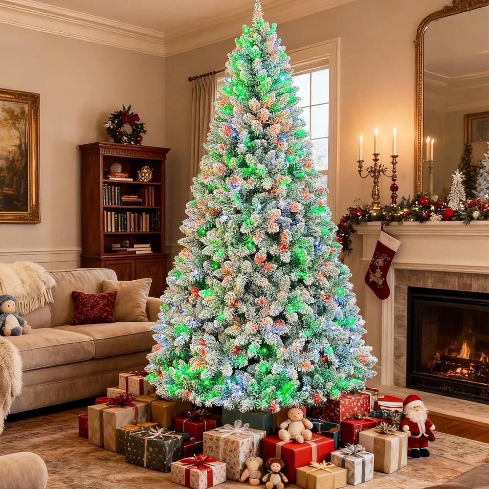 شجرة عيد الميلاد المتدفقة بطول 7.5 قدم مع 450 مصباحًا متعدد الألوان RGB، و1446 نصائح PVC، و15 وضعًا للإضاءة #5