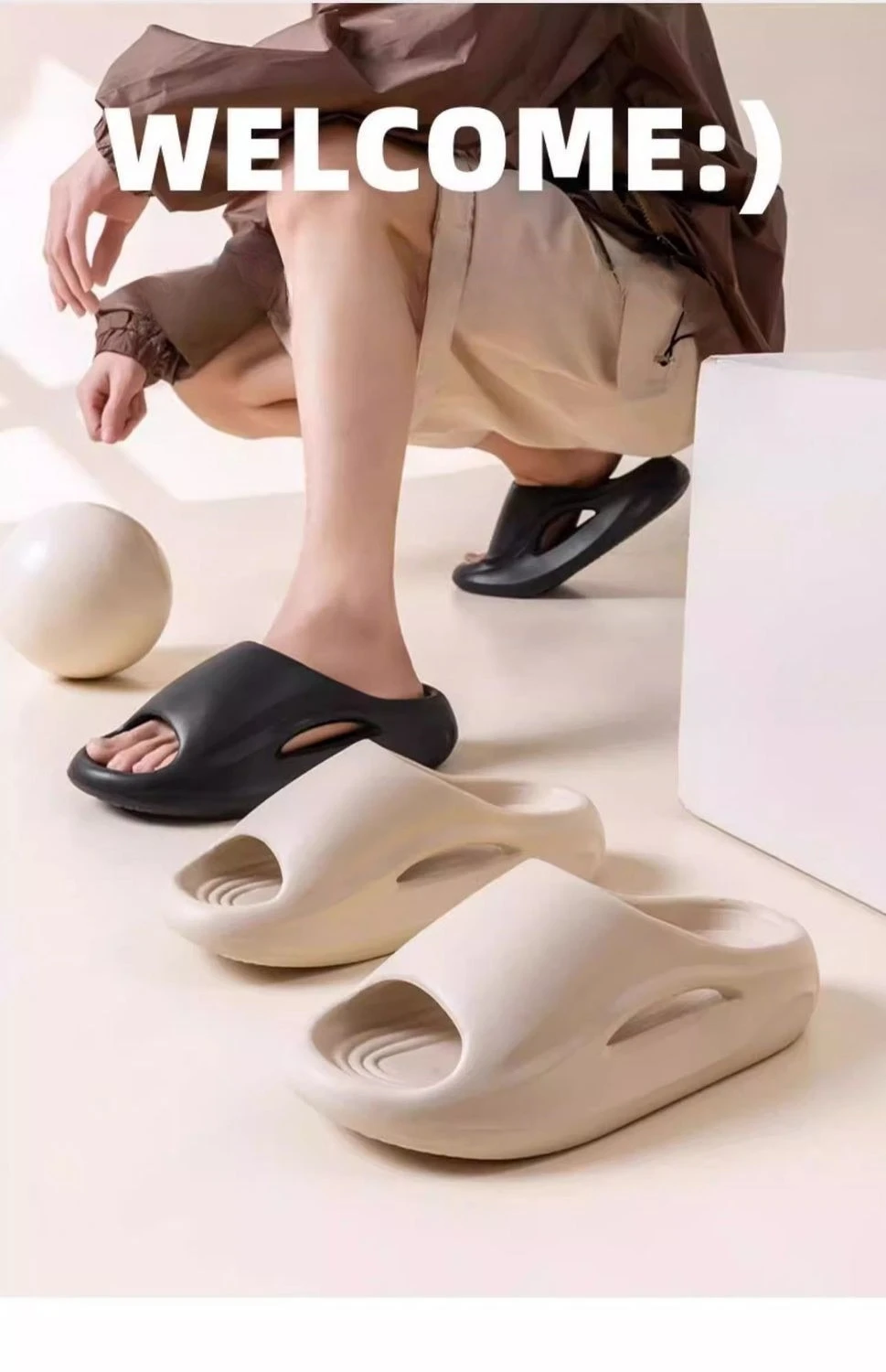 Sommer-Paar-Hausschuhe für drinnen, Badezimmer, rutschfest, dicke Sohle, geräuscharm, geruchshemmend, Badeschuhe für Männer und Frauen – Detail 2