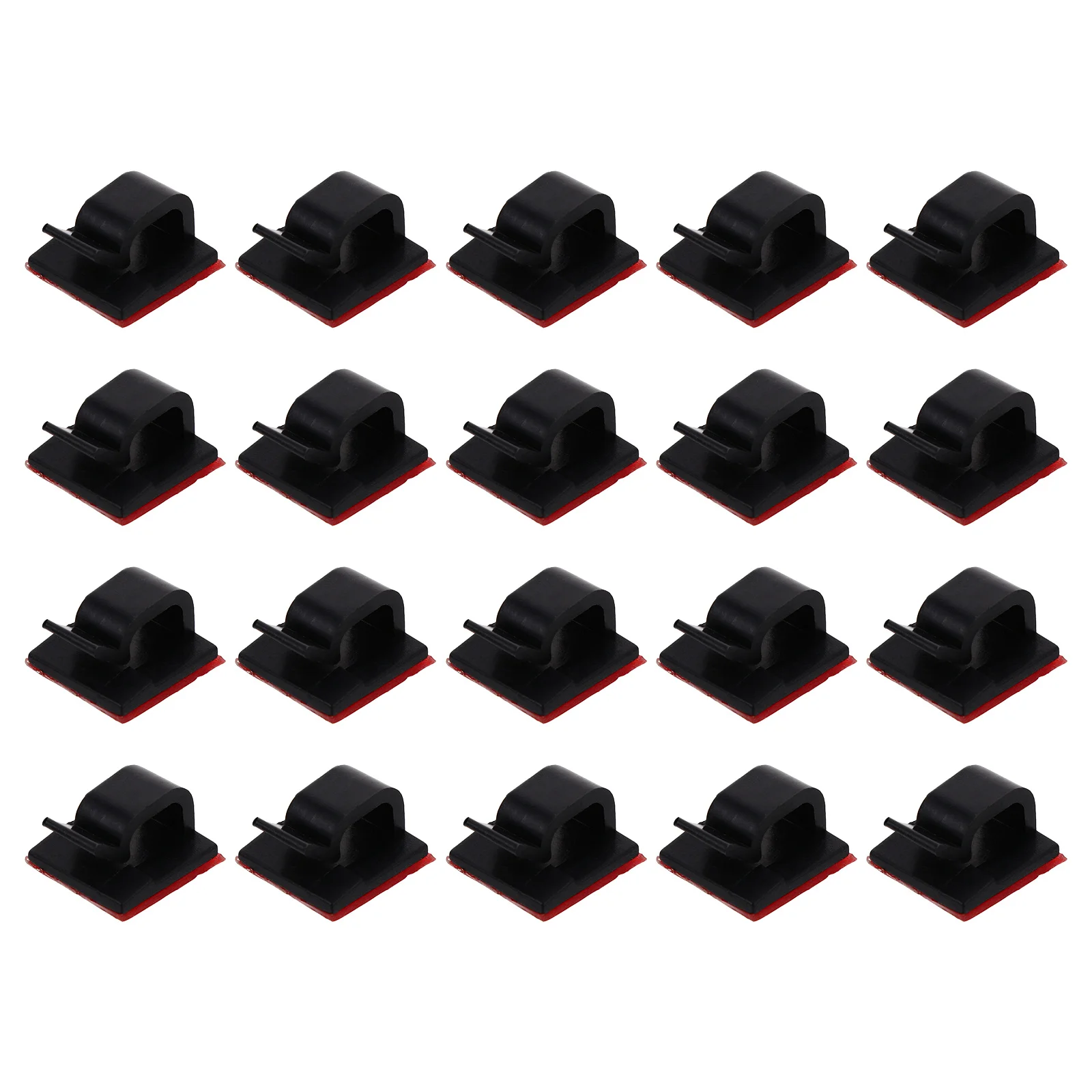 

20Pcs Cable Organizer Clips Self-Adhesive Wire Management for Cords Cable Holder Self-Adhesive Cord Clips