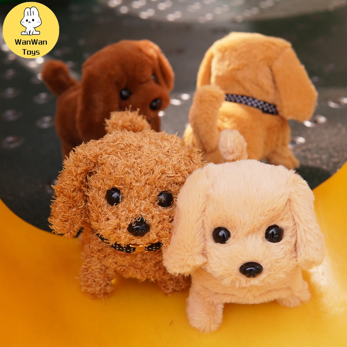 WanWan Toys-Plush Electric Toy for Kids, Puppy and Rabbit, Can Walk, Jump and Bark, Teddy Dogs, Various Puppies, Birthday Gifts