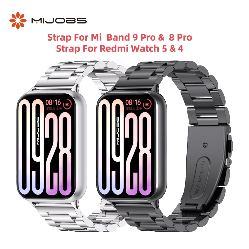 

Metal Strap for Mi Band 9 Pro WatchBand for Xiaomi Smart Band 9 Pro Bracelet Wristband for Mi Band 8 Pro Strap Replacement