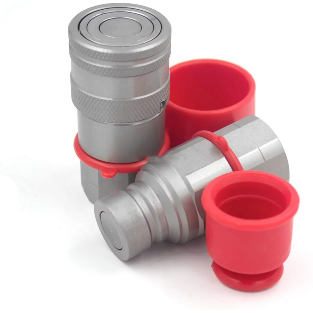 1/2 "وجه مسطح المقرنات الهيدروليكية وصلات 1/2" NPT انزلاق التوجيه الهيدروليكية توصيل سريع المقرنات مجموعة ث/ختم قبعات الغبار العلامة التجارية الجديدة