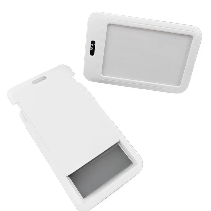 Plastic Sliding Back Case para Funcionários, Titular do cartão de trabalho, Capa, ID Tag, Badge Holder, Capa para o trabalho, Permit Work