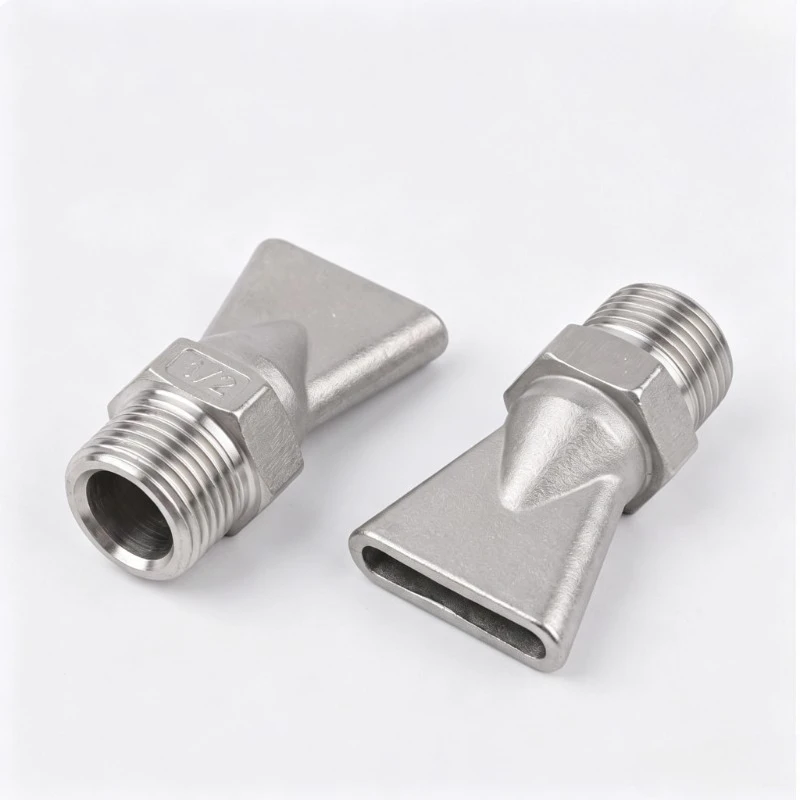 304 Stainless Steel Duckbill Air Knife Nozzle High-Temp Resistant Corrosion Resistant Blowing Jet Nozzle Sandblasted