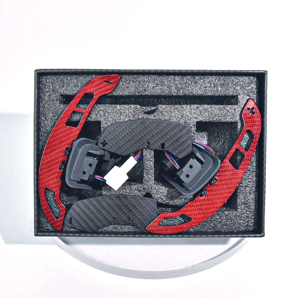 Palettes de changement de vitesse magnétiques en fibre de carbone rouge, nouvelle version améliorée, améliorent l'expérience de conduite, adaptées à la Honda Accord 10ème génération