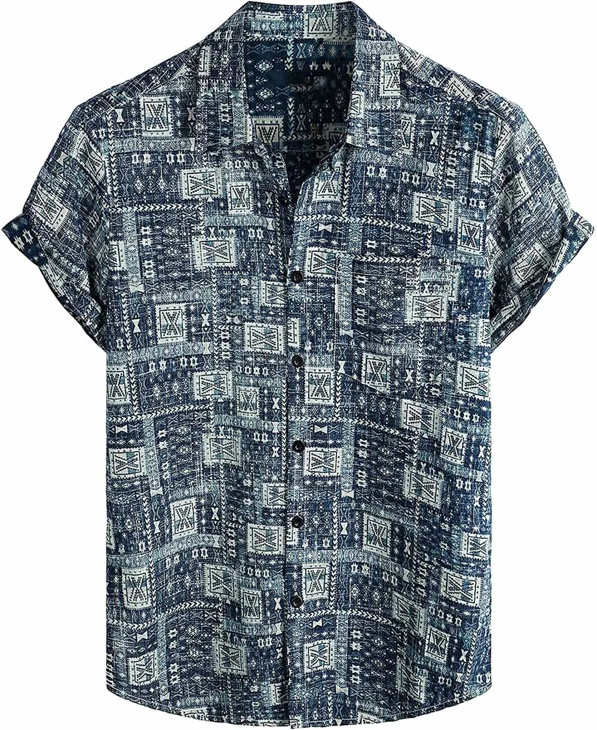 Summer Men\'s Hawaiian Shirt Casual Floral shirt Short sleeve single breasted beach tropical fashion oversized shirt