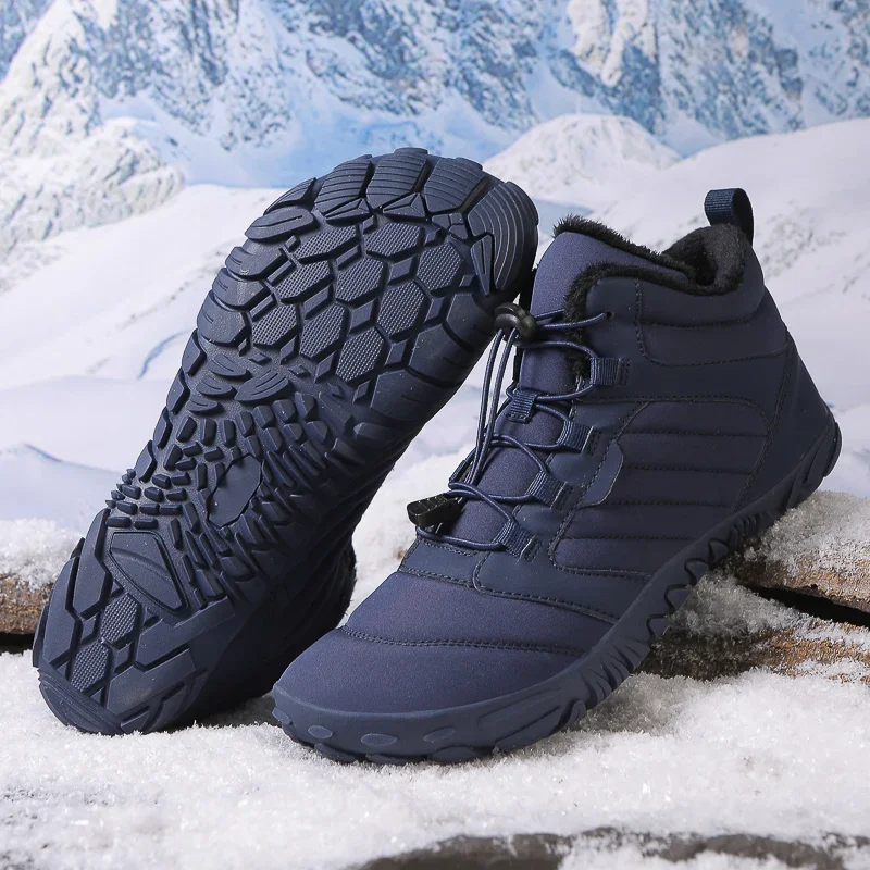 

Unisex Warm Cotton Outdoor Sports Shoes Hiking Climbing Skiing Waterproof Warm Footwear Non-Slip Rubber Sole Winter Boots
