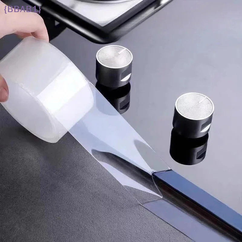 /5M/10M Single Side Self-Adhesive Nano Tape Waterproof And Stain-Resistant Kitchen Bathroom Sink Caulk Strip Transparent Tape{H}