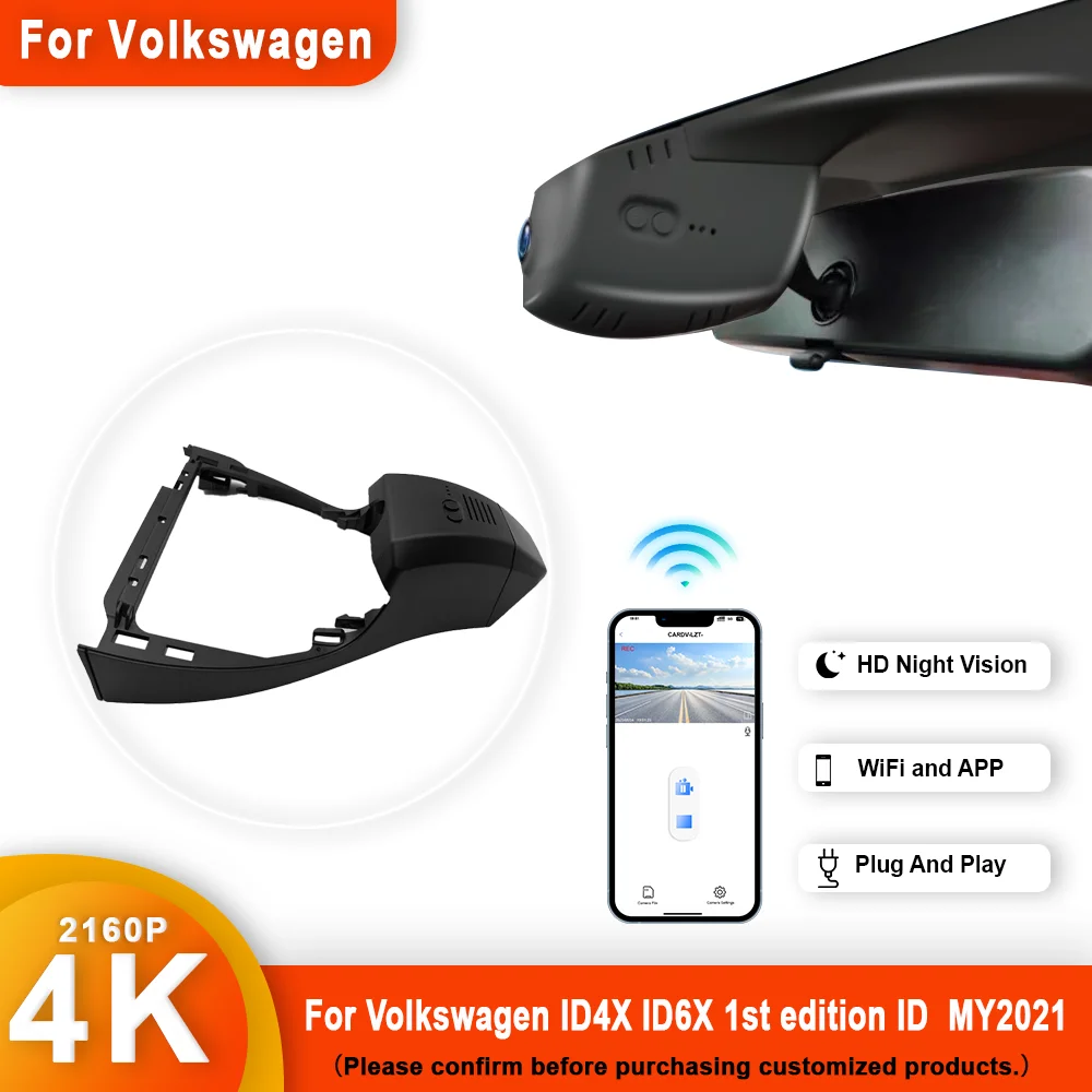 

4K Car DVR for VW Volkswagen ID.4 ID4 ID 4 AWD Pro S X GTX Plus CROZZ CROSS ID.6X Dash Cam Video Recorder Camera 4K Accessories