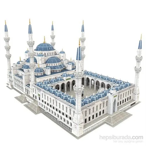 Diversão cúbica 321 peças azul mesquita 3d puzzle