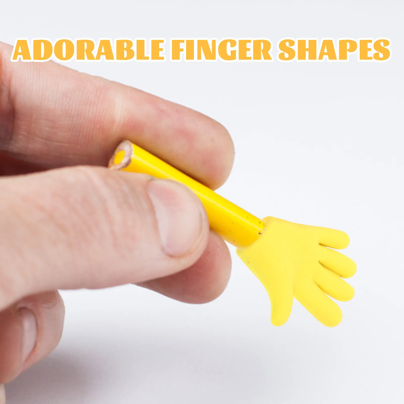 

24Pcs Finger Shaped Pencil Erasers Premium Rubber Erasers Bulk for School Art Drawing Fun Decorative Supplies