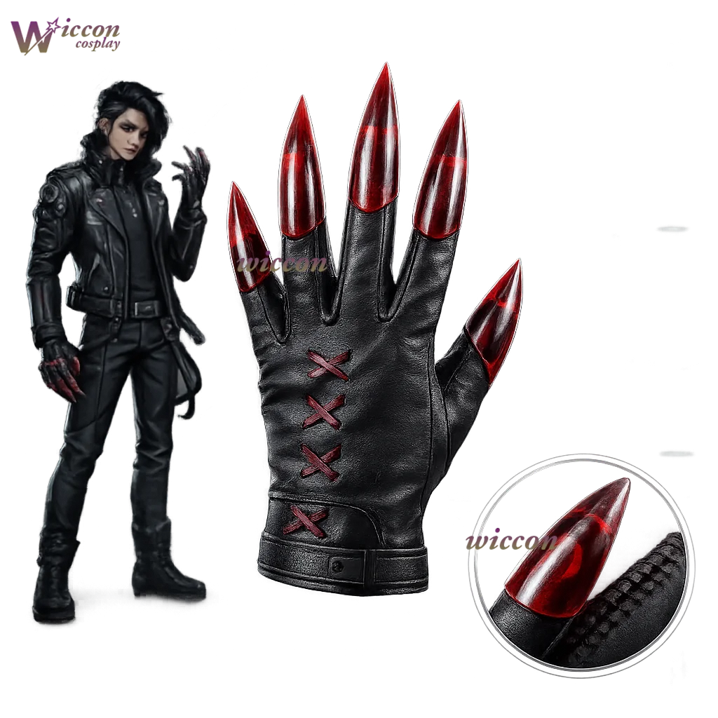 

Uniform Men's Fetish Unisex Black Latex Rubber Zentai Short Gloves With Nails Art Cosplay Kigurumi Gloves Crossdresser Fantasy
