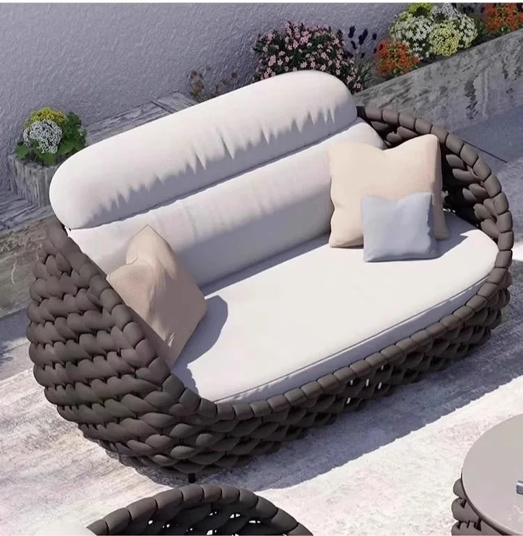 

Outdoor sofa rattan furniture courtyard combination, garden terrace rattan chair outdoor sun room