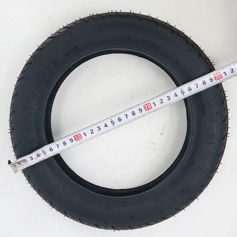 12Inch tubeless tire (57 -203)12 1/2 X 2 1/4 Electric Scooter for Bike Stroller Urban Fits Many Gas 12x2.125 Outer Tyre Rubbe
