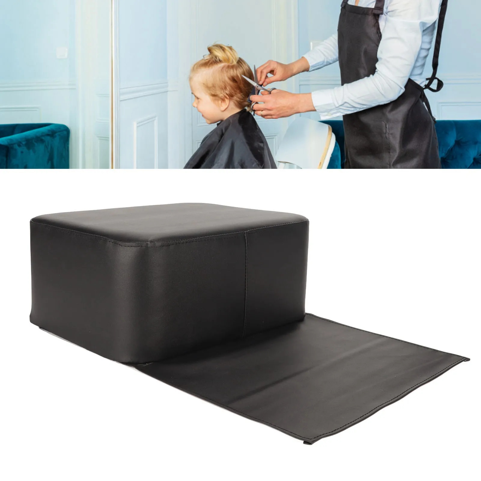 Hair Cutting Booster  Heightening Pad PU Styling Chair  Cushion Foam Filling Thick for Hairdressing Shop for Children