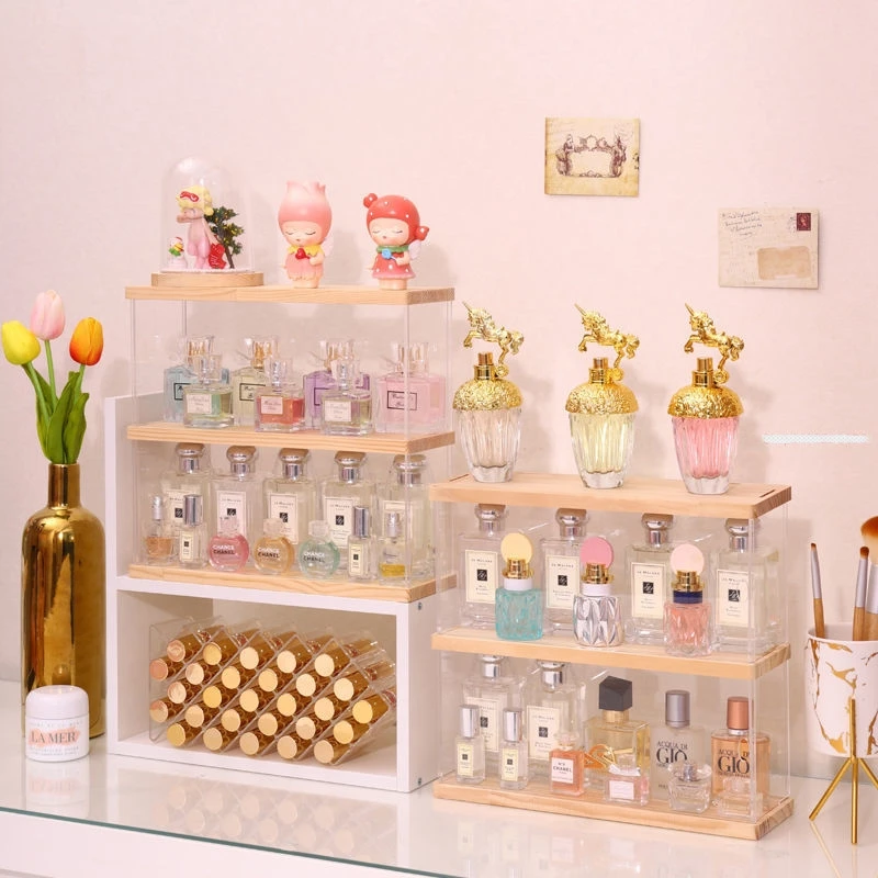 new Sundries Storage Box Jewelry Shelf Large Capacity Perfume Toys Display Stand 2/4 Layers Nail Polish