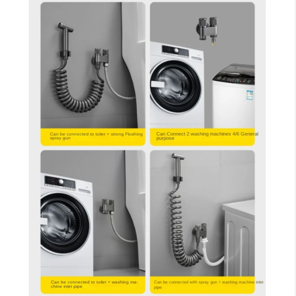 واجهة عالمية صمام مخرج مزدوج توفير المساحة تدفق مزدوج التحكم السريع مقبض اليد نوع توفير المياه