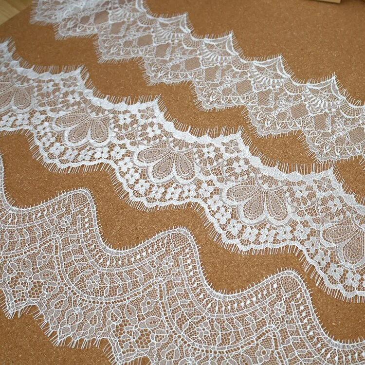 15 Meter = 5 Stück. Wellenrand-Wimpernspitzenborte, Kleidungsverzierung, Dekorationsmaterial, DIY-Hochzeitsschleier, Vorhangzubehör für Zuhause. – Detail 4